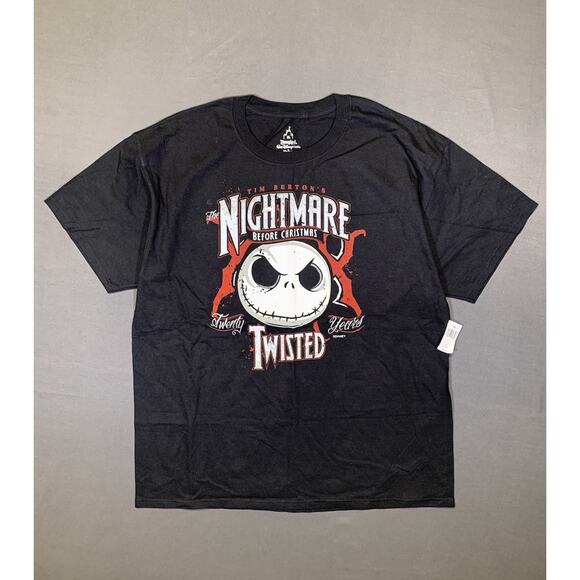 TIM BURTON’S Nightmare Before Christmas TWISTED XL Black Shirt Disney Parks NWT - Picture 1 of 8